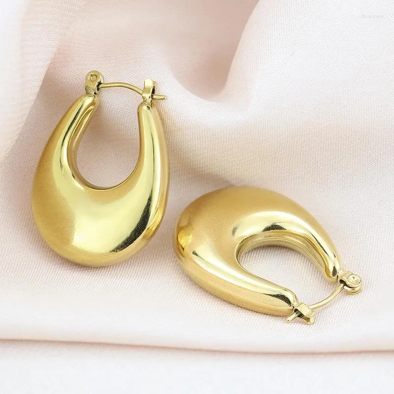 Boucles d'oreilles créoles romantiques dorées et brillantes, accessoires de fête de bal de Style Simple pour femmes