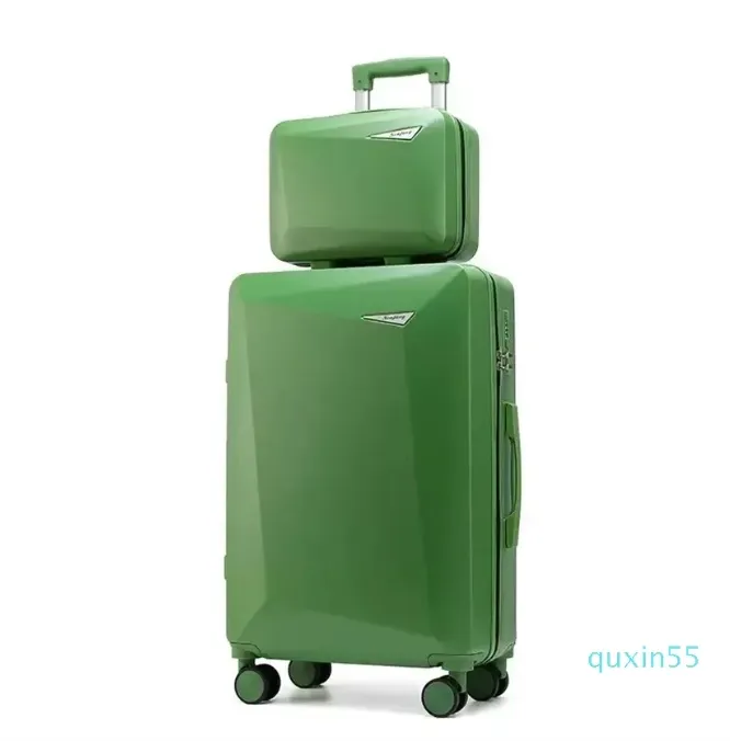 Дюймовая тележка, набор багажа, дорожный чемодан, вращающиеся колеса, женский чемодан на колесиках, большая сумка для кабины