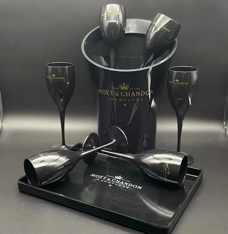 Vinglas MOET Chandon Champagne Flute Imitation Glass Plastisk diskmaskin Säkerhet Vit akryl Transparent 231115