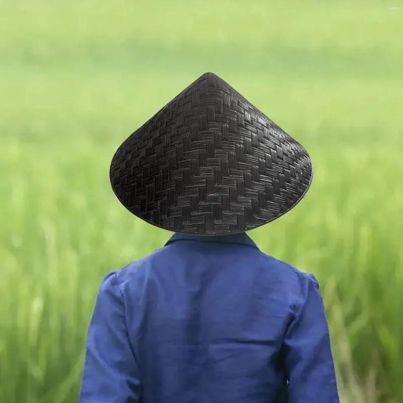 Berets Bamboo Hat Adults Kids Handicraft Headwear Oriental Conical Japanese For Crafting Painting Outdoor Beach Boys