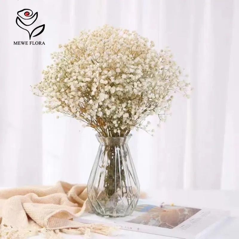 Decorative Flowers Natural Fresh Dried Preserved Gypsophila Bouquet Valentine's Day Gift Eternal Baby Breath Boho Wedding Home Decoration