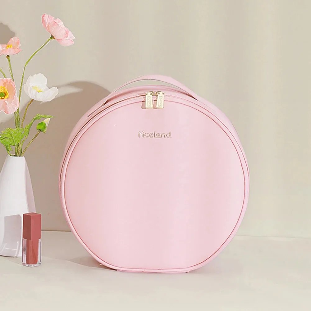 Cosmetic Bags Cases PU Light 3 Color Adjust Brightness Makeup Organizer Bag Aesthetic Cosmetic Bag 2000 MAh Battery USB Rechargeable for Women Girls 231115
