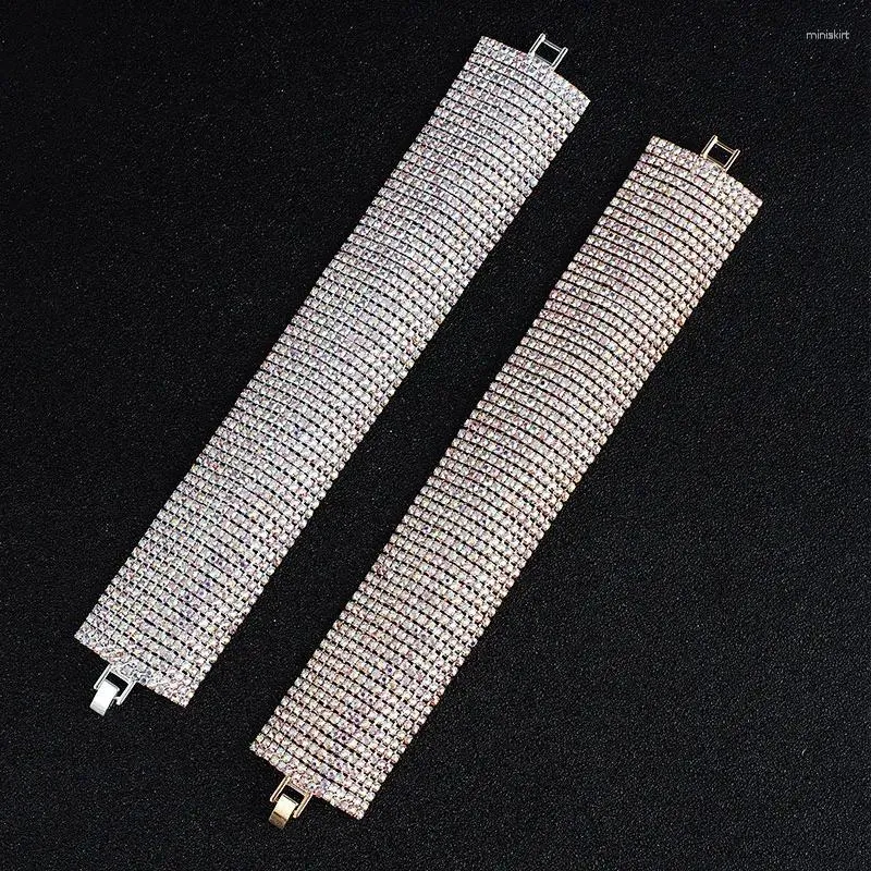 Bracciale con strass radianti regolabili multipli per spettacoli di danza JB100