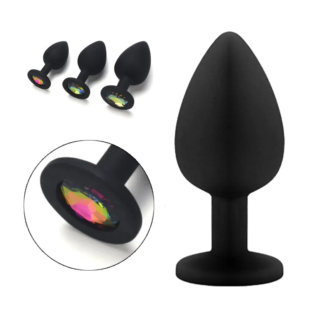 Anal Toys 3 storlekar Sex Shop Vuxen Silikon smycken tränare prostata bakgård Toy Butt Plug för kvinnor man par gay unisex 231114