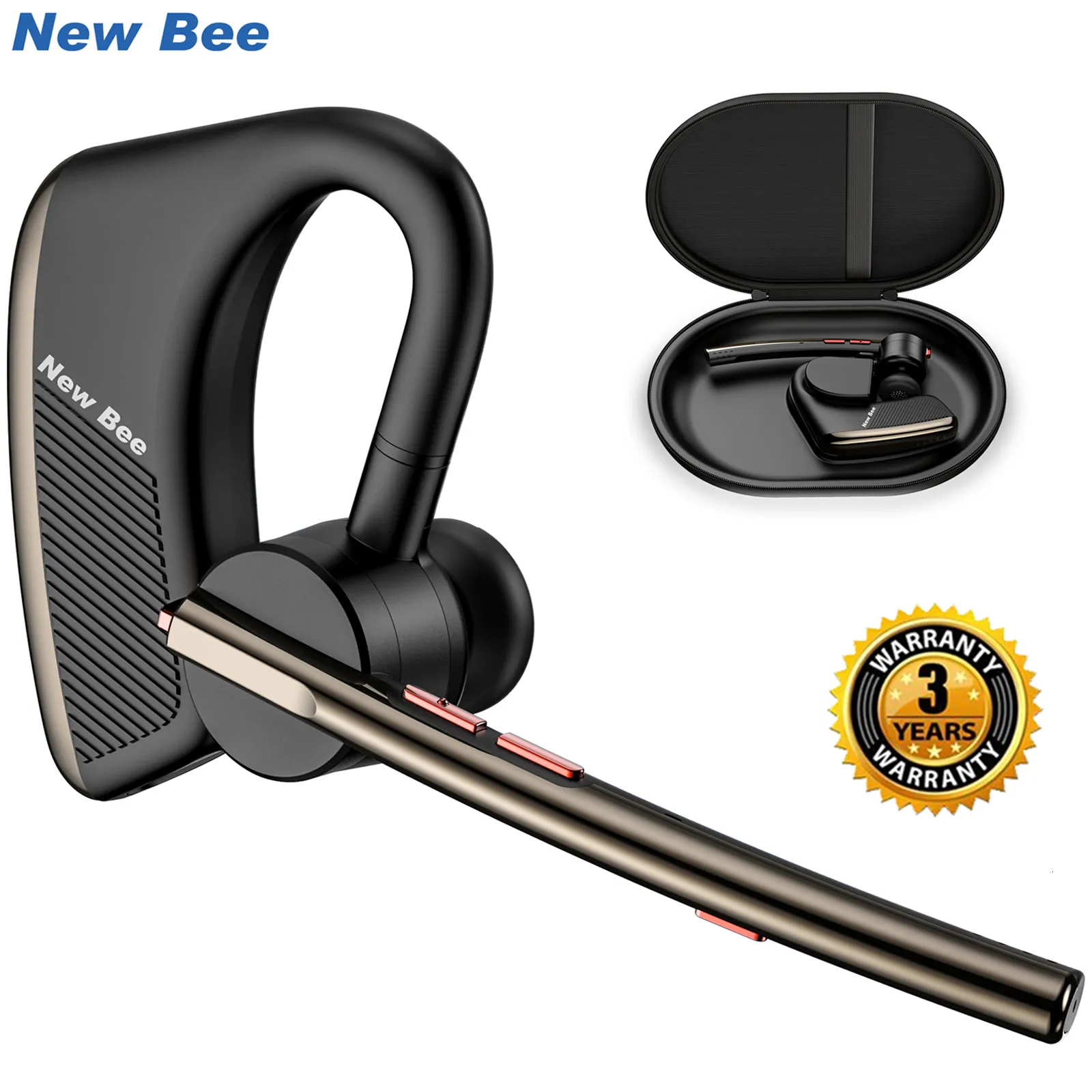 Cell Phone Earphones Bee M50 Bluetooth 5.2 Headset Wireless Earphones Headphone with Dual Mic Hands-free Earpiece CVC8.0 Noise Cancelling Earbuds 230414