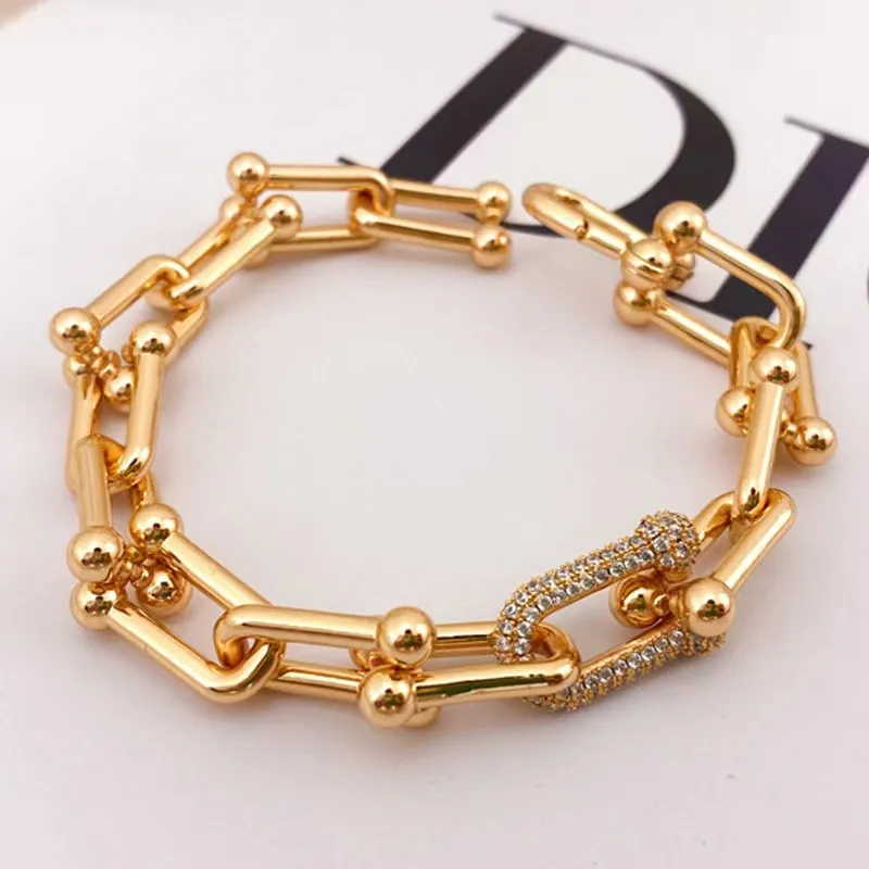 T Bracelet for Women, 14K Gold Horseshoe Moissanite Screw Bangle, Designer  Lover Bracelet Jewelry