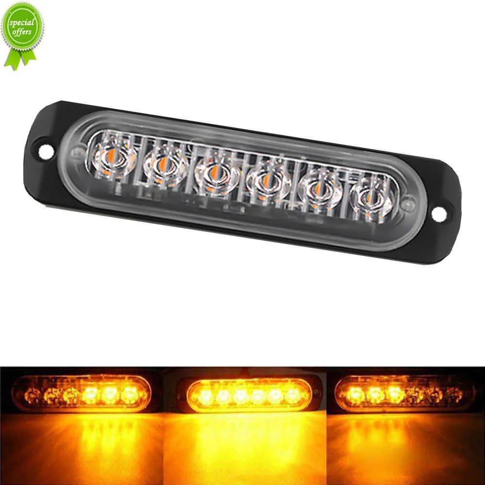 Nya 1st Strobe Varning blinkande ljus LED -sida Beacon Emergency Hazard Marker Grille Lamp Bar Truck Trailer Pickup Car Accessories