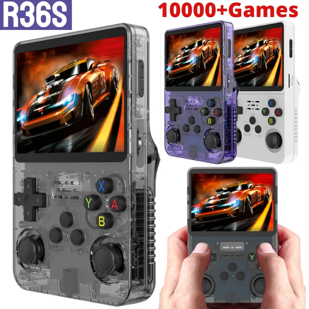 R36S Console De Vídeo Game Portátil Retro Sistema IPS De 3,5 Polegadas
