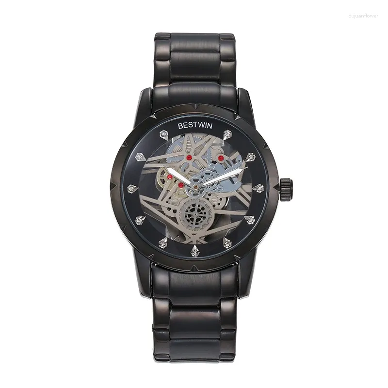 Zegarek na rękę swobodną modę wygrana mężczyzn zegarek Wodoodporny kwarc męski stalowy nadgarstek sportowy zegar zegar