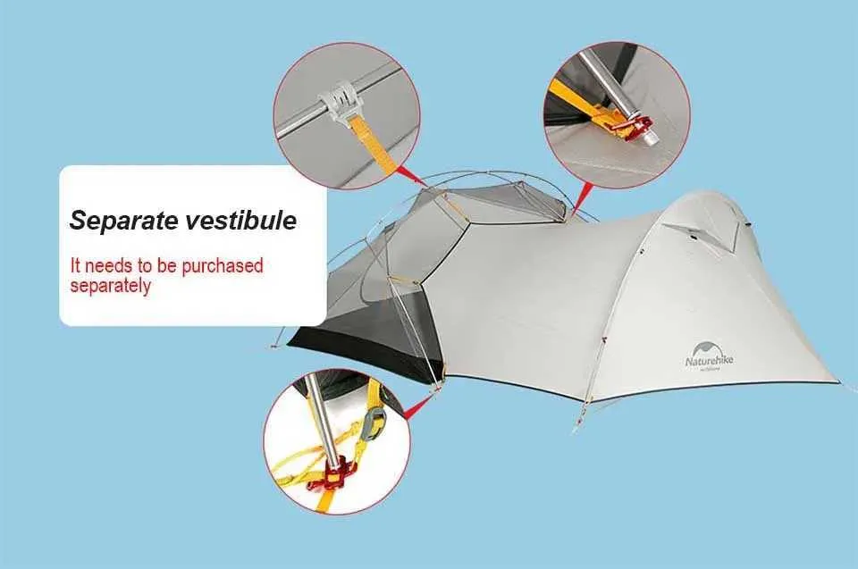Naturehike P-PLUS Tente Dôme Familiale Ultralégère Extérieure 3-4 Personnes Tente De Camping Tente De Poteau En Aluminium 3-4 Saisons Autoventilation Imperméable Pour Randonnée Outdoor (Vert