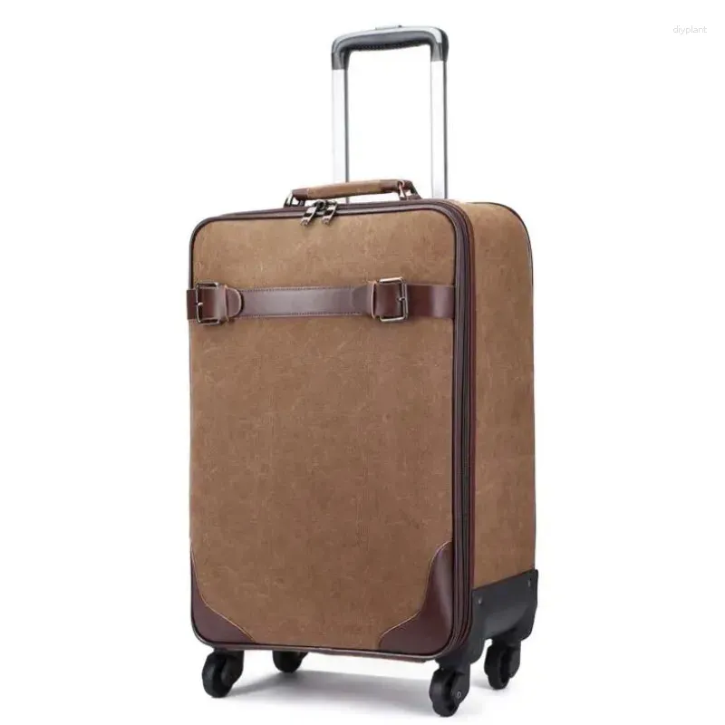 Valigie valigie in tela valigetta di vasta capacità di grande capacità con una ruota cardano resistente resistente scatola