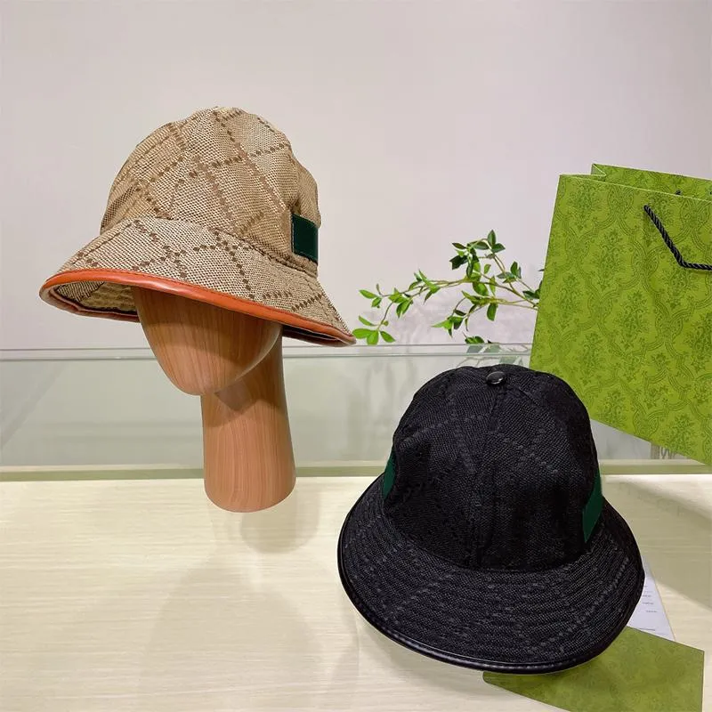Bucket Hat Letter Grid Ball Cap Beanie för herrkvinna Fashion Caps Casquette Hats 2 Alternativ
