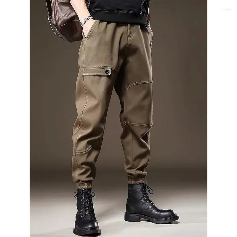 Men's Pants Khaki Cargo Men Korean Jeans High Quality Men's Trousers Streetwear Fashion Cotton Casual 2023 Design