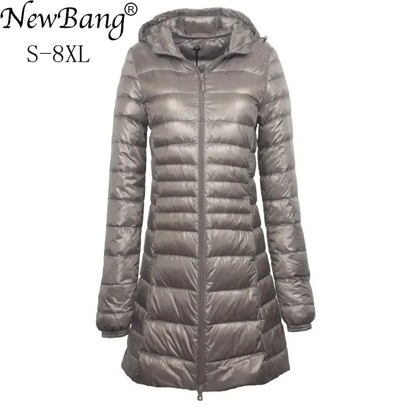 Parkas pour femmes Bang 7XL 8XL Plus longue doudoune femmes hiver Ultra légère doudoune femmes avec manteau à capuche femme grande taille manteaux 231114