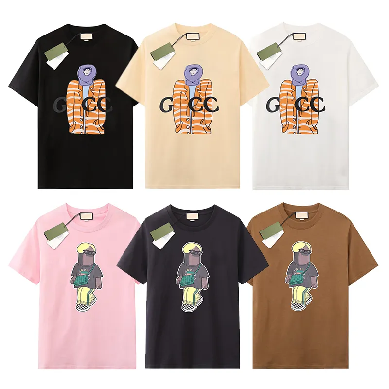 T-shirt da uomo di design di marca di lusso Gu T-shirt da donna a maniche corte T-shirt estive Camicie casual Hip Hop Streetwear Top Pantaloncini Abbigliamento Abbigliamento Vari colori-55