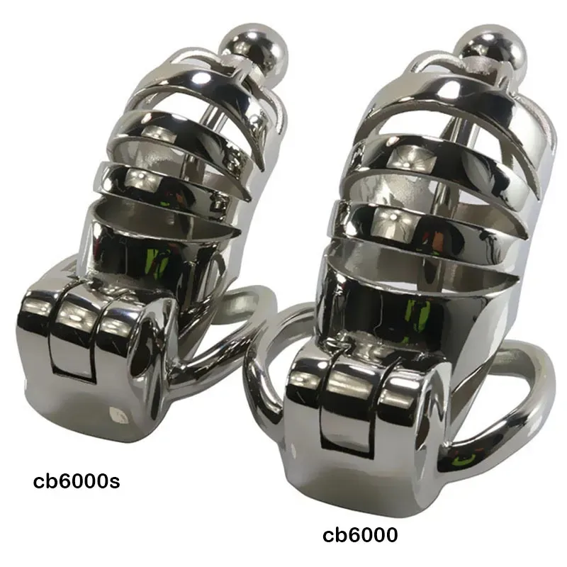 Nuevo Cb6000/Cb6000s Cbt Toys Dispositivo de Castidad masculina de acero jaula para pene con tapón uretral jaula de castidad bloqueo de pene jaula para pene para Man588