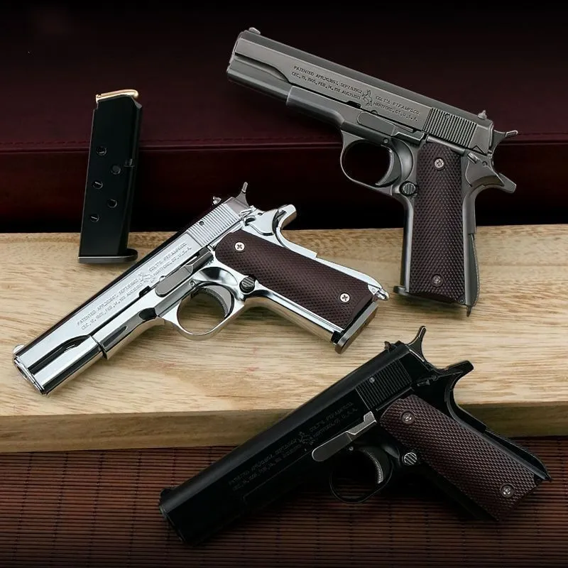 Pistola giocattolo di grandi dimensioni in lega Colt Launch, modello interamente in metallo, gioco da esterno Toy88