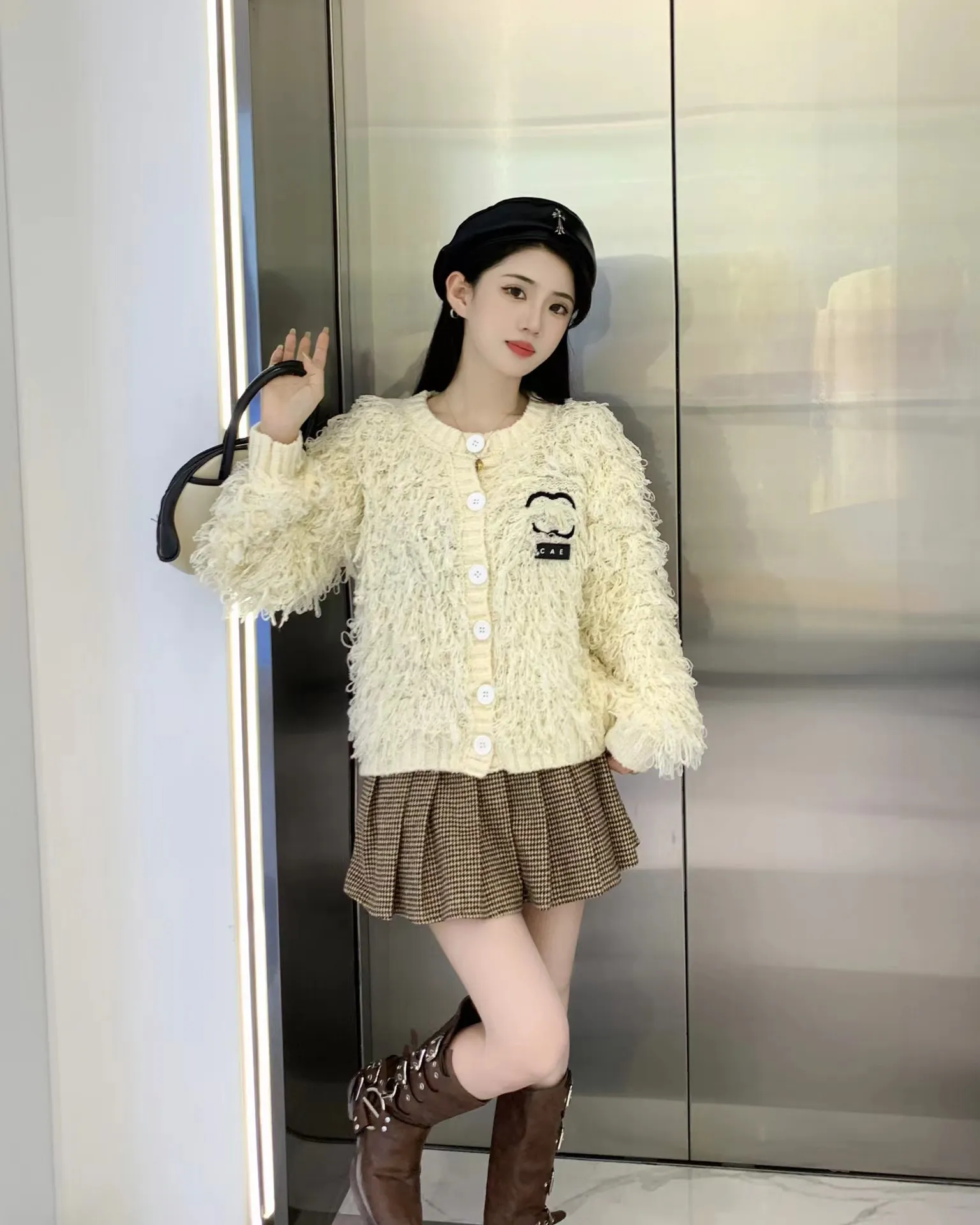 Women's Knits & Tees Woman Sweaters Fur Top Women Sweater Short Style For Lady Slim Jumpers Shirt Design S-L