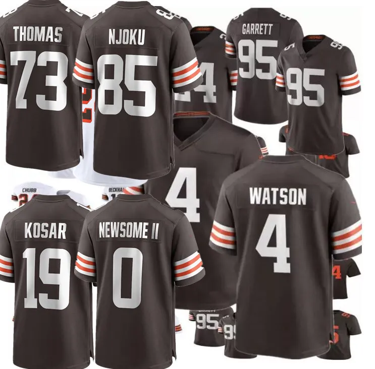 Myles Garrett Nick Chubb Amari Cooper Deshaun Watson Joe Thomas Denzel Ward Elijah Moore David Njoku Bernie Kosar Jerome Ford Martin Emerson Jr. Fotbollströjor