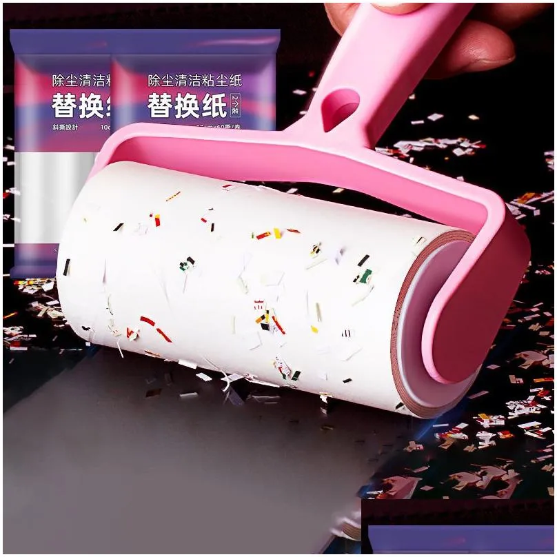 Lint Rollers & Brushes Reusable Lint For Clothes Pellet Cat Hair Pet Washable Sticky Roller Sofa Dust Collector Drop Delivery Home Gar Dhq7V