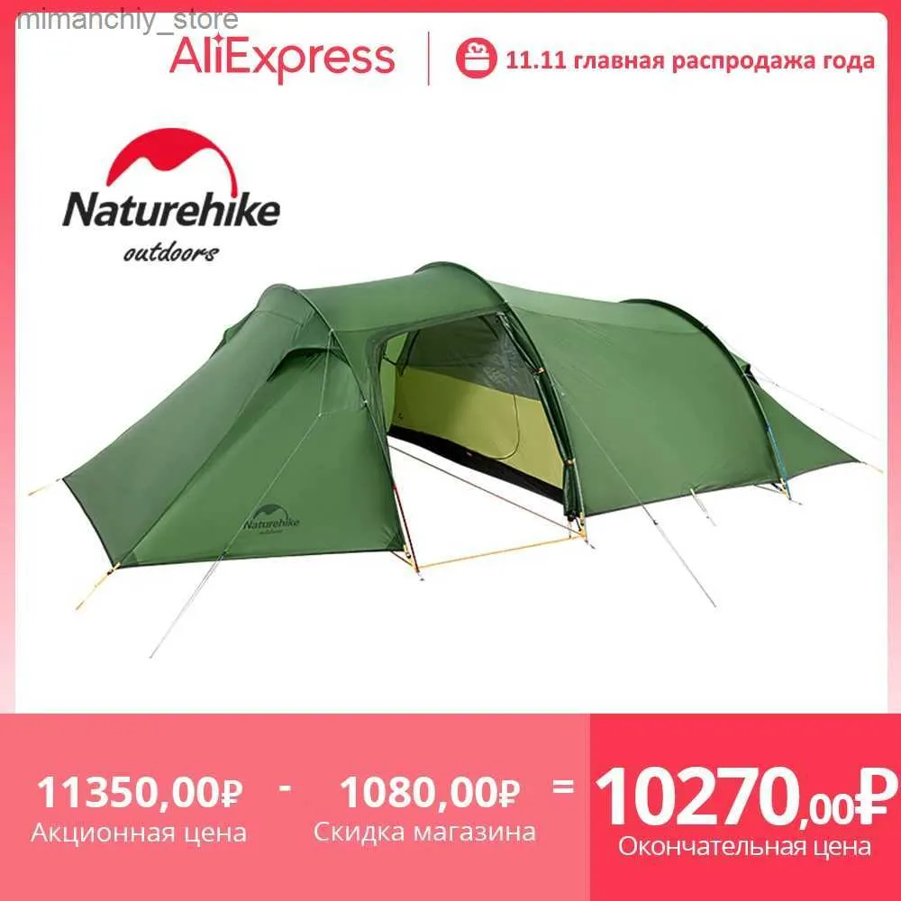 Tentes et abris Naturehike Opalus 2 3 4 Tente 2 3 Tente de randonnée pour 4 personnes Tente 4 saisons Tente de voyage familiale ultralégère Tente de camping étanche 20D Q231117