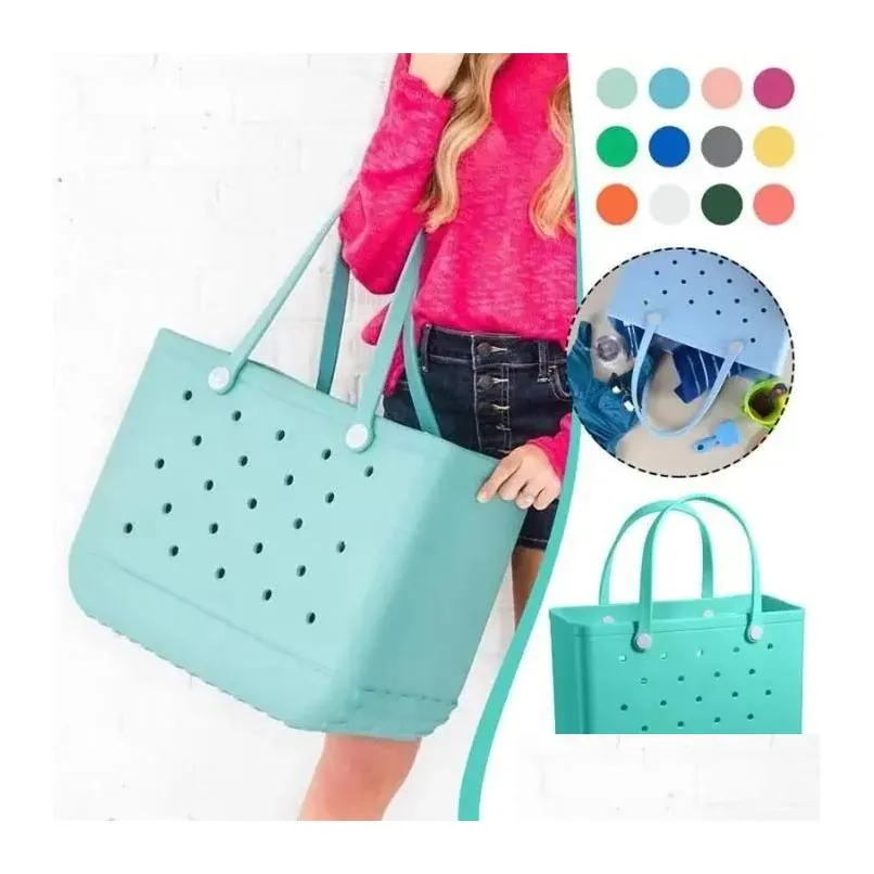 Opbergzakken Bogg Bag Sile Beach Custom Tote Fashion Eva Plastic Dames Zomer Drop Delivery Home Garden Housekee Organization Dhtov