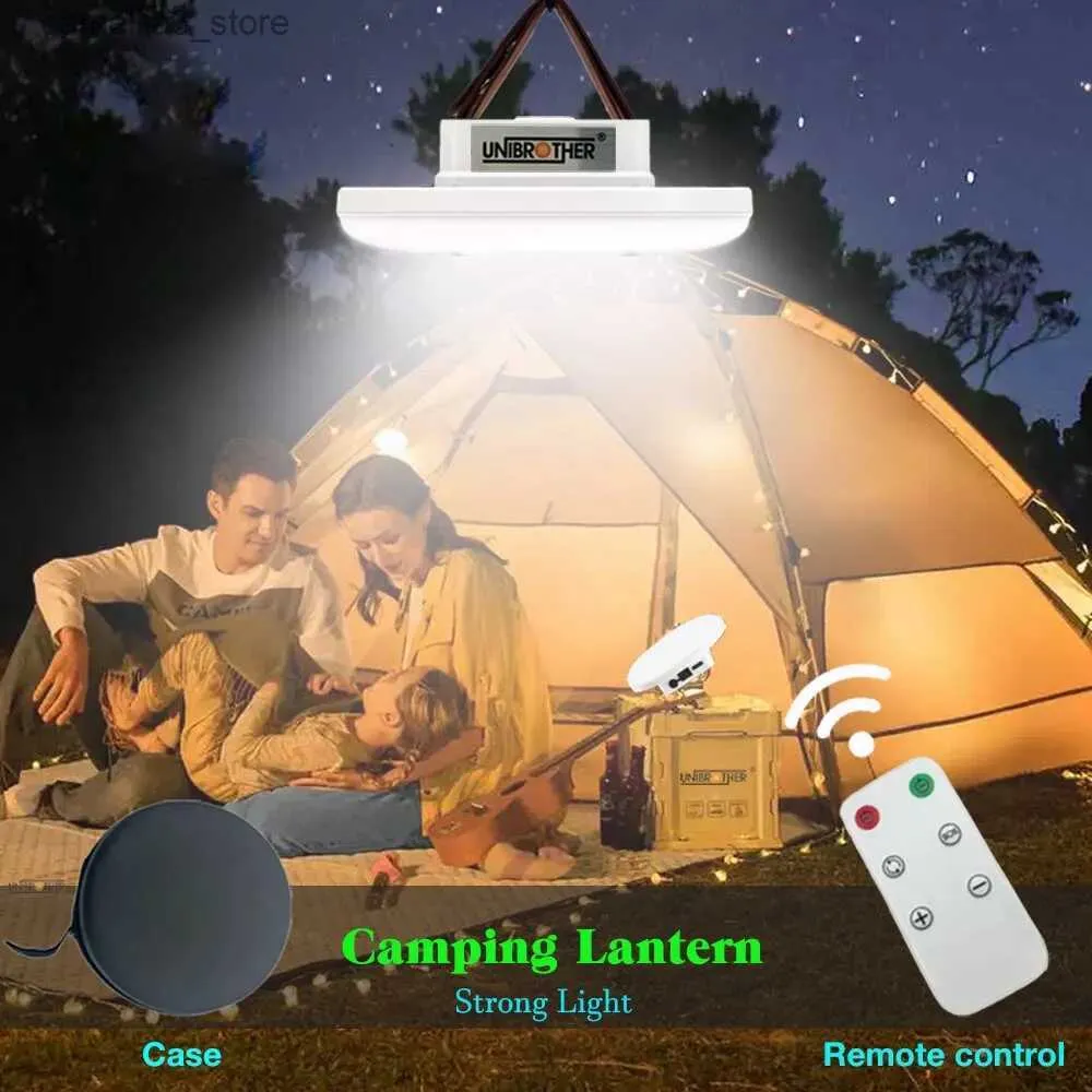 Camping Lantern 13500mAh Remote Control LED RADDABLE CAMPING LANTERN MAGNET STRACK LIGHT PORTABLE FALLLIGHTS Tältlampor med Case Bag Q231116