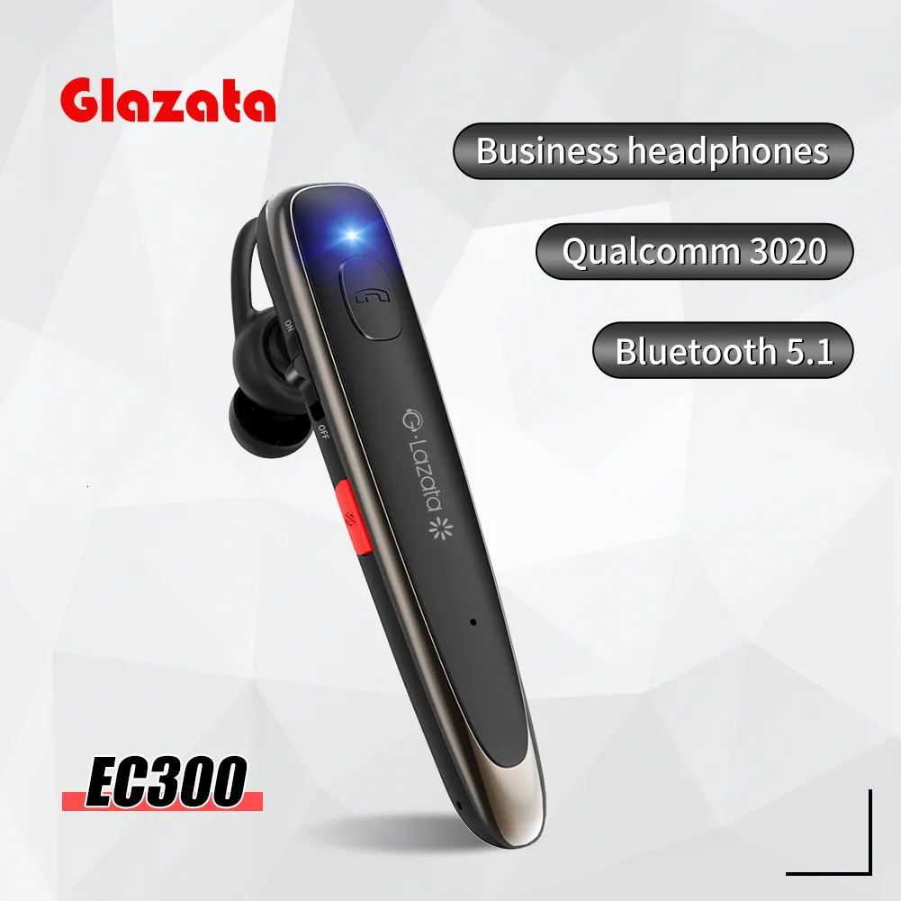 Handy-Kopfhörer Glazata Kabelloses Bluetooth-Headset mit ENC Dual Mic Noise Cancelling Mute Key Kopfhörer Original für das Fahren im Bürogeschäft 230414