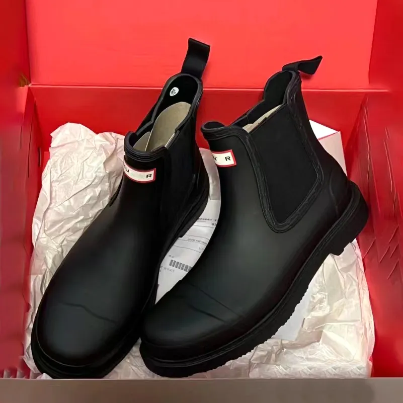 7A Top Quality Hunters Designer Shoes Martin Winter Ankle Boot Dress Walk Womens Rain Boots Running Sneakers Mens Outdoors Explore Travel Casual Shoes With Box