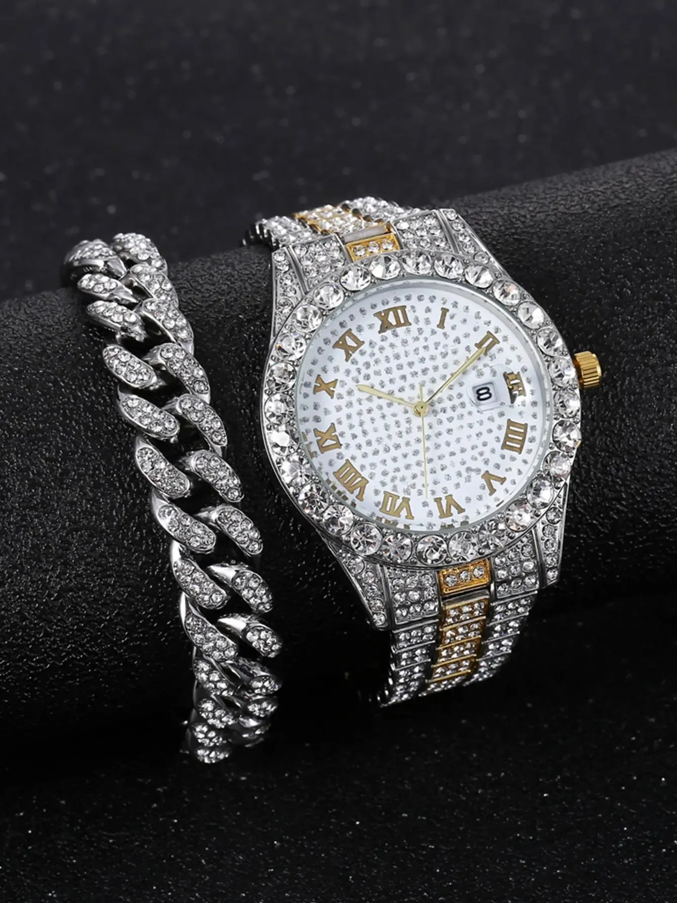 Andra klockor Diamond Men Women Watches Gold Watch Ladies Wrist Watch Luxury Rhinestone Unisex Armband Watches Female Clock Relogio Feminino 231114