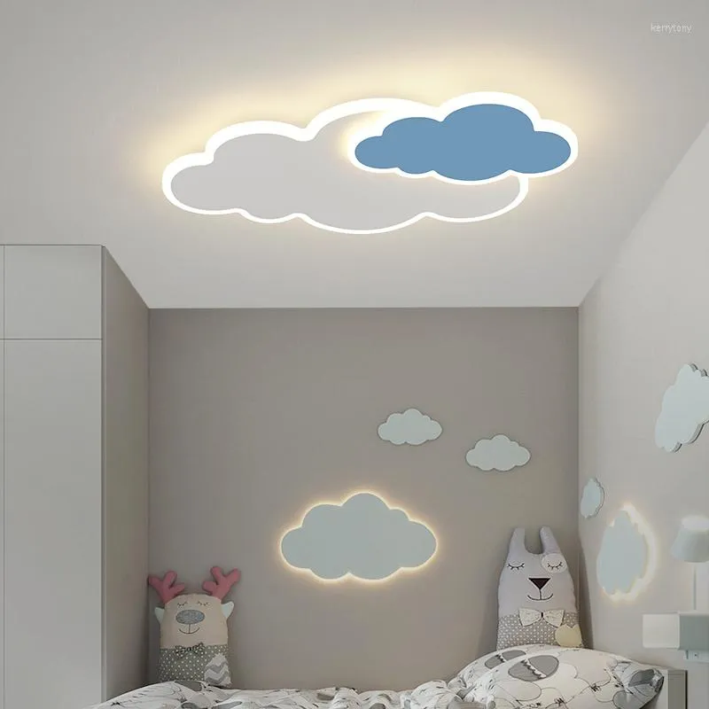 Plafonnier, lampe de chambre, blanc, lampe enfant, nuage, 3