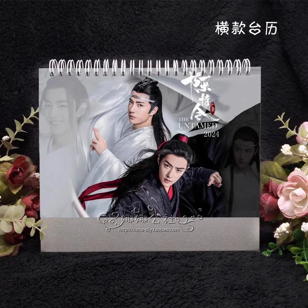 Kalender 2024 Jahr The Untamed Chen Qing Ling Xiao Zhan Wang Yibo Figur Desktop-Kalender Fans Geschenk 202401202412 231114