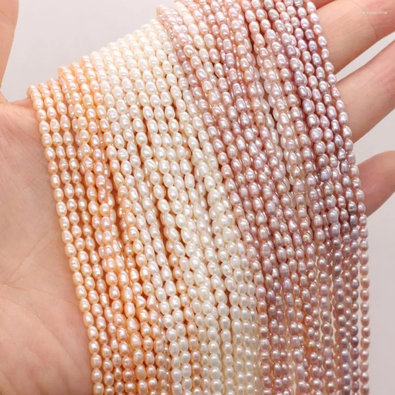 Beads 2.5-3mm Natural Freshwater Pearl High Quality Rice Real Pearls For Jewelry Making DIY Elegant Necklace Bracelet Accessory