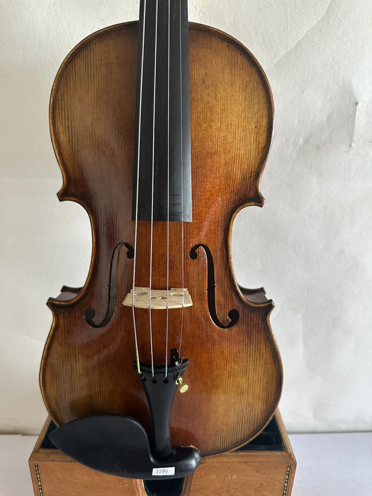 4/4 Violin Stradi Model 1716 Fammad Maple Back Spruce Top Hand Carved K3190
