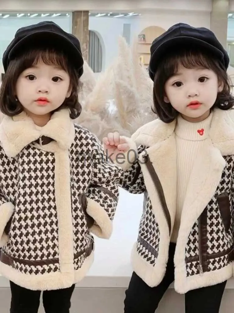 Jackets Girls Kids Lamb Wool Coat Thickened Autumn And Winter Feather Coats Jacket For Girls Jacket Child Girl Coat Clothing For Girls J231115