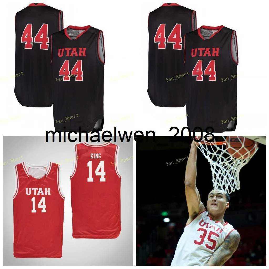 Maglia da basket Mich28 Utah Utes College 35 Kyle Kuzma 44 Keith Van Horn 0 Naseem Gaskin 1 Charles Jones Jr Uomo Donna Gioventù Cucita personalizzata