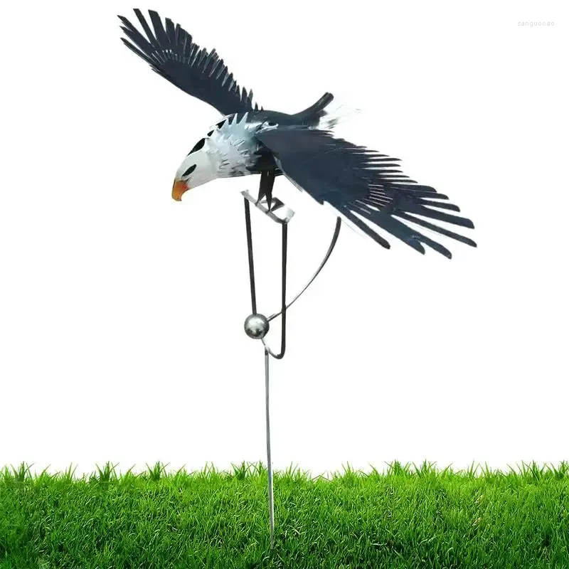 Gartendekorationen, Adler-Statue, robuste Pfähle, dekorativer Windspinner, große Outdoor-Statuen, Metall, Hofkunst für Terrasse