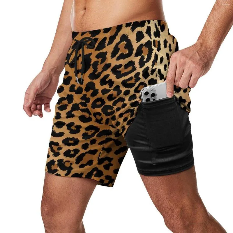 Gym kleding luipaardbord compressie shorts print plus size strand broek klassieke dierenvlekken mannen comfortabel