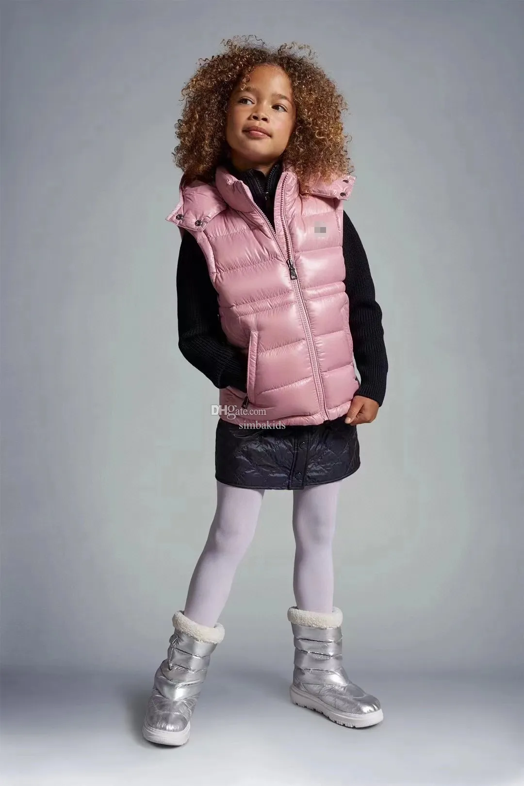 MONCL2023kids Жилет-пуховик для мальчиков одежда для девочек дизайнерская одежда детское пальто детская дизайнерская одежда Рождественский подарок первые симбакиды