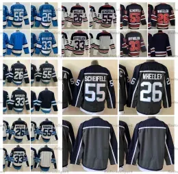 2021 Reverse Retro Grey Hockey Jerseys 55 Mark Scheifele 26 Blake Wheeler (C) 33 Dustin Byfuglien Heritage Classic White Stitched Jerseys Li