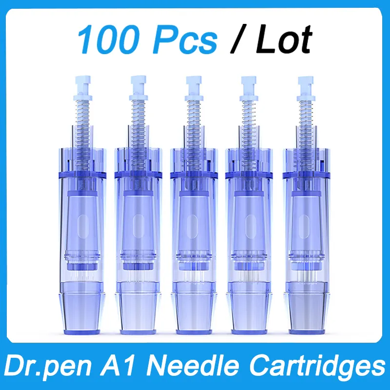 100 Stuks Bajonetpoort Dermapen Naalden Cartridges Gebruik Voor Dr.pen A1 Derma Pen F3 Meso Therapie Machine Nano 3D 5D 12 24 36 42 Pins MTS Tips Micro Naald Hoofd