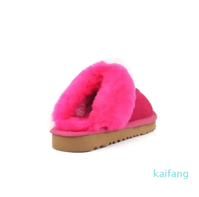 Botas infantis chinelos de neve macios e confortáveis de pele de carneiro mantêm botas quentes lindas