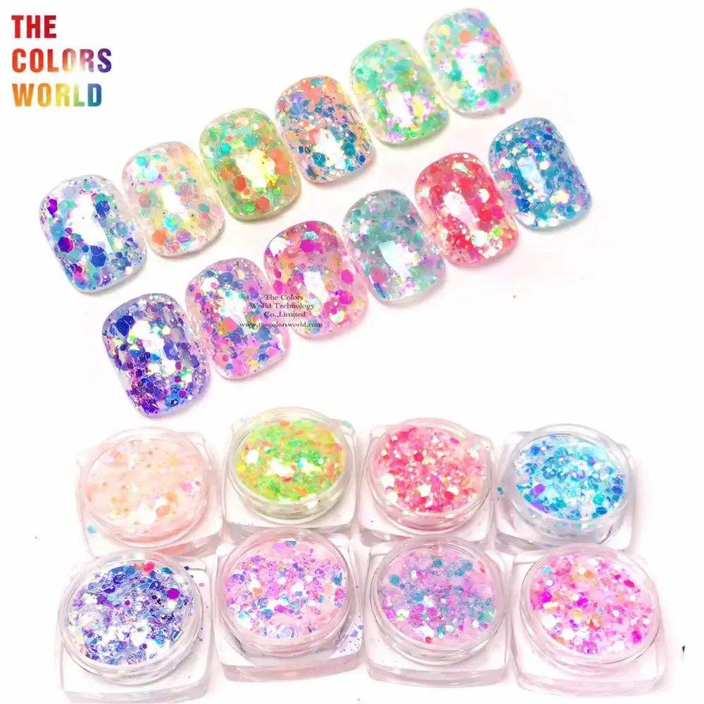 Acrylic Powders Liquids TCT523 y Nails Glitter Nail Art Decoration FUNKELN Accessories Spades forma de brillo glitter form 231114