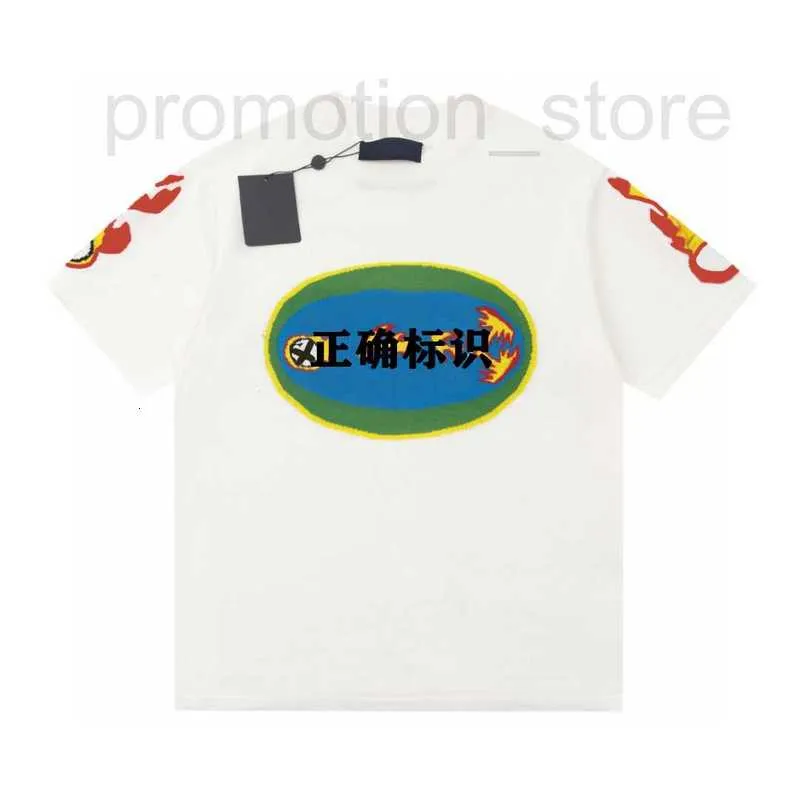 Мужские футболки дизайнерские полотенце десять тысяч иглы вышивая бейсбольная пожарная зеленая лейбл Жаккард круглый шею роскошный хлопок свободный футболка 112r
