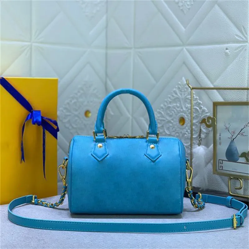 Nano Speedy Bandouliere Bag Designer Black Embossed Leather