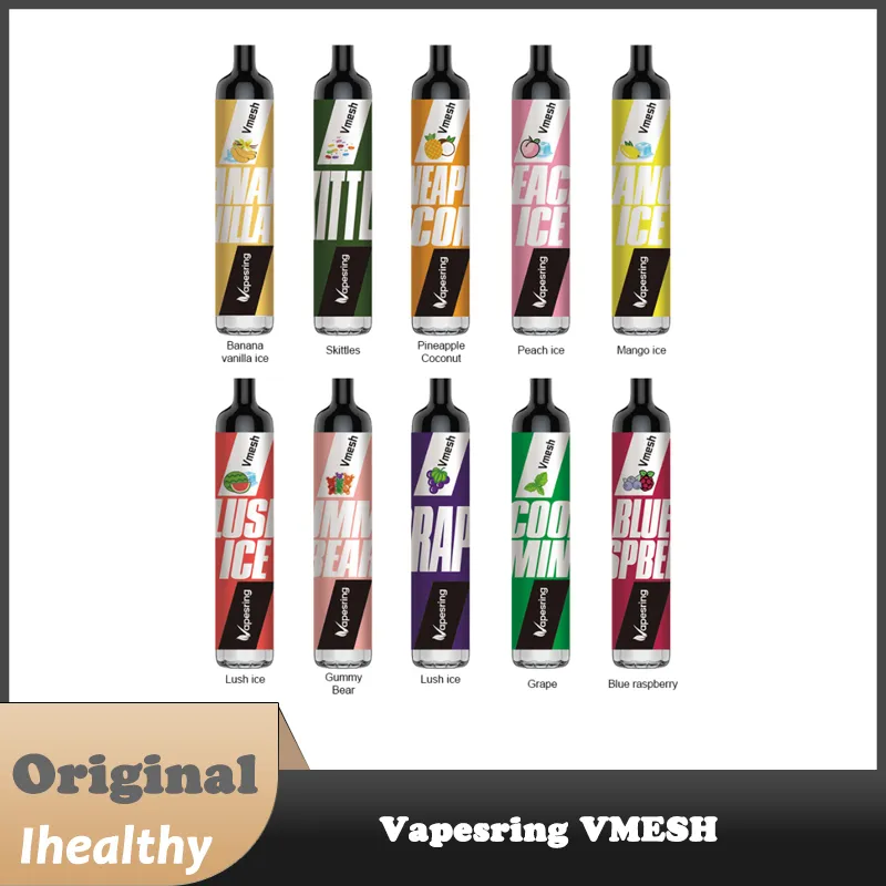 Sigaretta elettronica usa e getta Vapesring VMESH 7500 con 16 ml di liquido elettronico Batteria ricaricabile integrata da 850 mAh 10 gusti disponibili