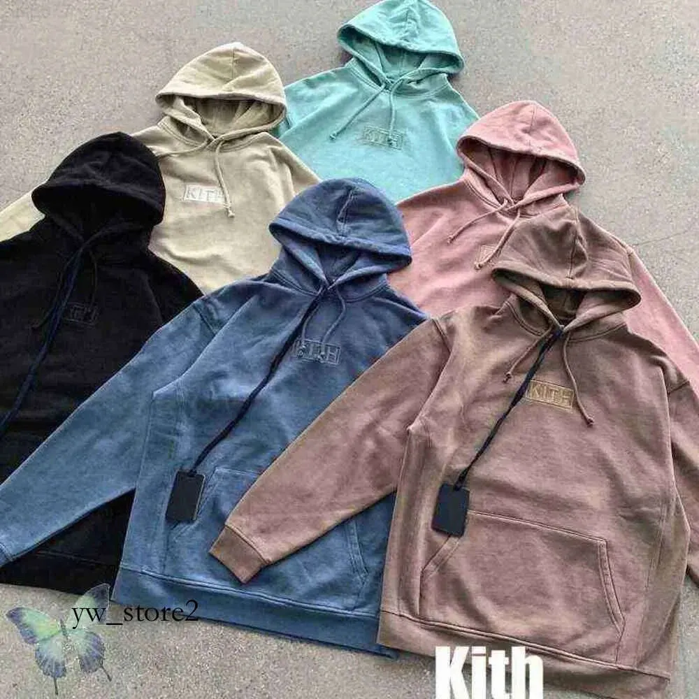 2023 broderi kith hoodie tröjor män kvinnor box hooded tröja kvalitet inuti tagg favorit den nya listan besnn 78