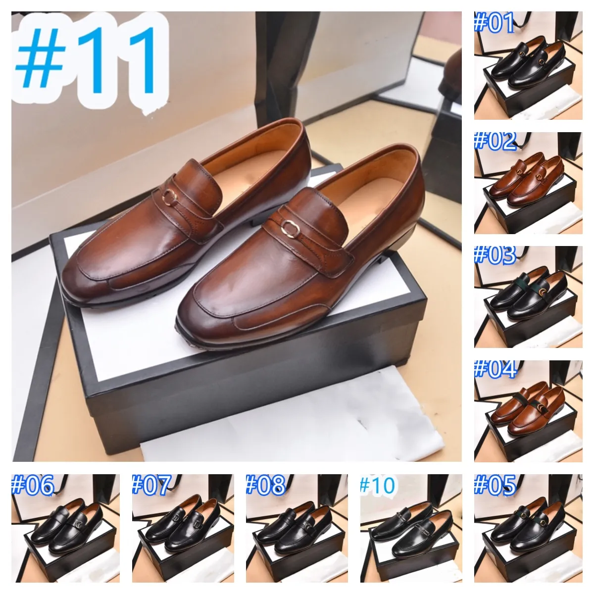 2024 Мужские дизайнерские лоферы высшего качества, оригинальные свадебные туфли, роскошные модельные туфли из натуральной кожи, классические элегантные лоферы с круглым носком, офисная обувь, размер 38-46