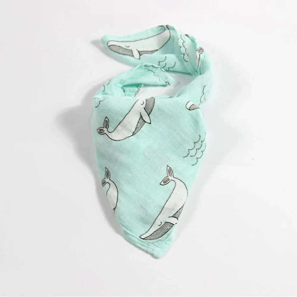 Scarves Wraps 2pcs/lot 60*60cm Muslin Bamboo Cotton Baby Burp Cloth Soft Print scarf Multifunction Bibs Burp Cloths Towel accessories 231115