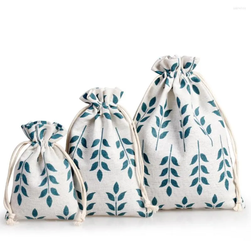 Geschenkwikkeling 1 pc 3 maten Drawstring Pouch zak kleine jute jute hessian bruiloft gunst tas verpakking feestbenodigdheden